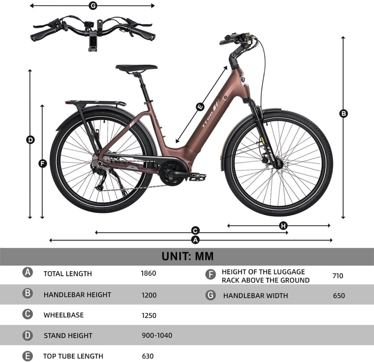 Elektrische Fiets TTGO Z5 - 250W MiddenMotor Stadsfiets - 36V18Ah Accu - 27.5 Inch Banden - Max Snelheid 25km/u - Max Bereik 110-130km - Shimano 9 Versnellingen - Bruin thumbnail 6