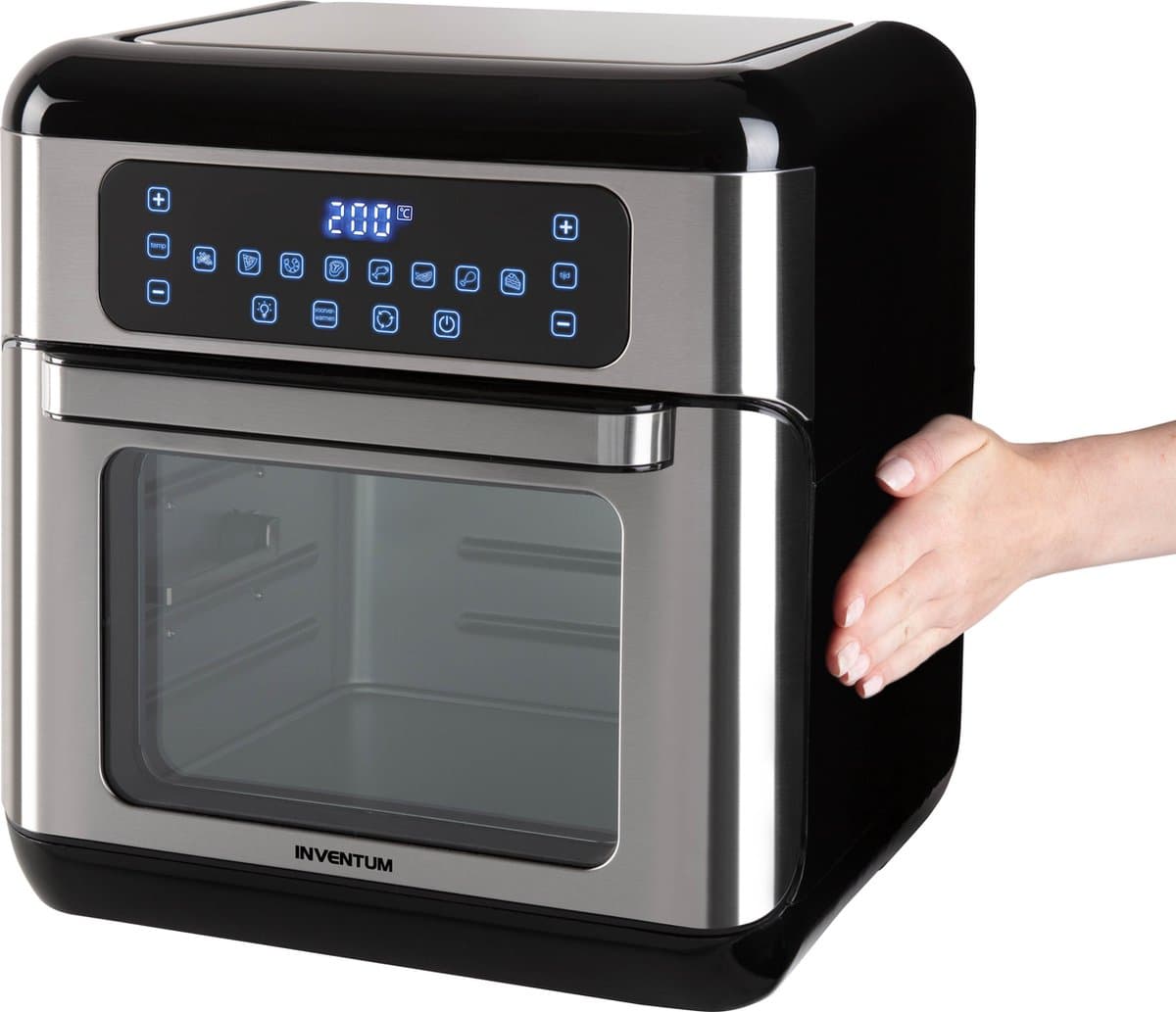 Inventum GF1200HLD Airfryer Oven XXL - 12L - 8 programma's - 80-200 °C - Tot 6 personen - Zwart/RVS - WK thumbnail 8