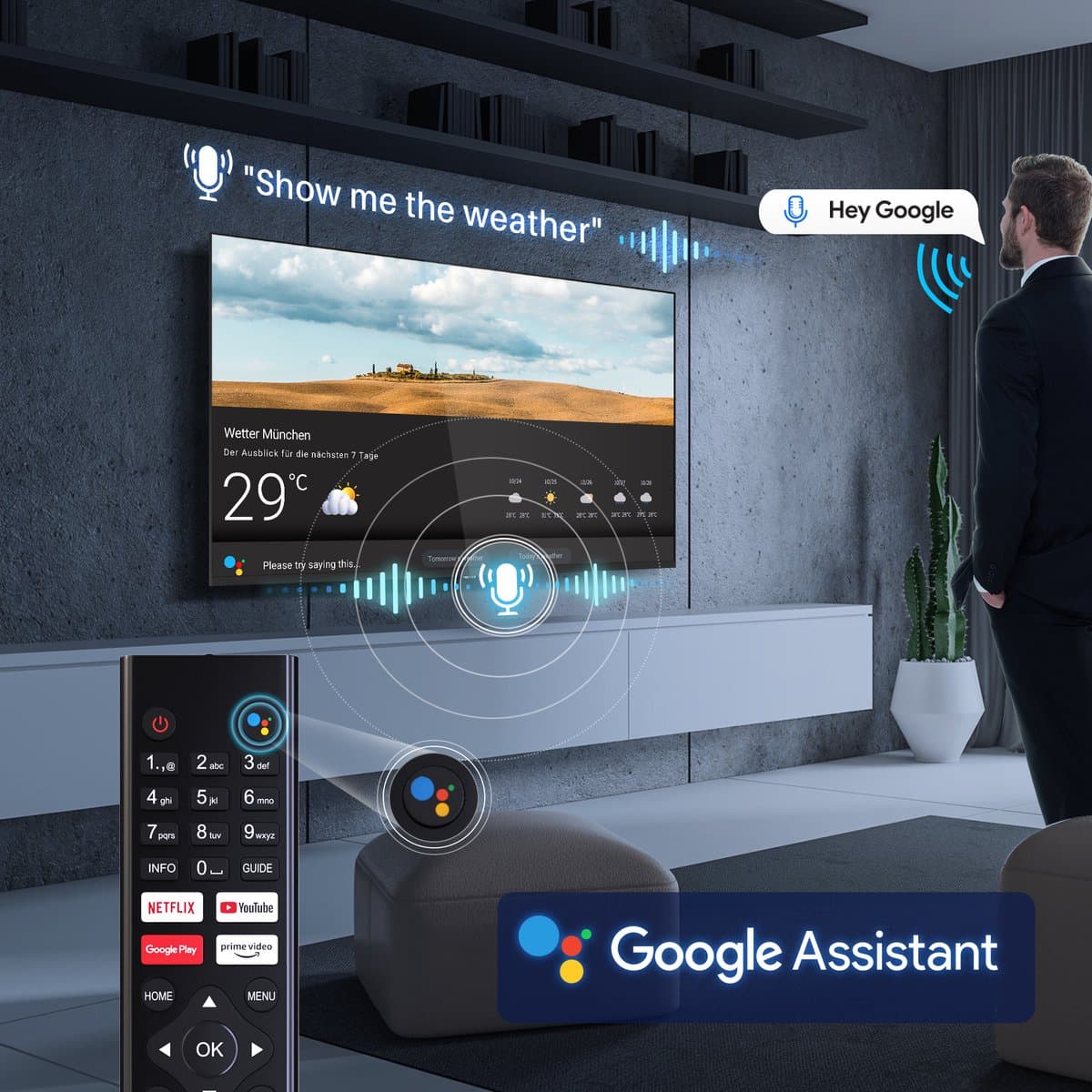 TuTu Android Smart TV - QLED 4K Ultra HD - 43 inch/109 cm - Frameless Design - Tripple Tuner DVB-T/T2/S/S2/C - HDMI x3, USB x2, CI+ - Voice Controle & Streaming apps - Geassembleerd in Eindhoven - TUQ43UN1 thumbnail 7