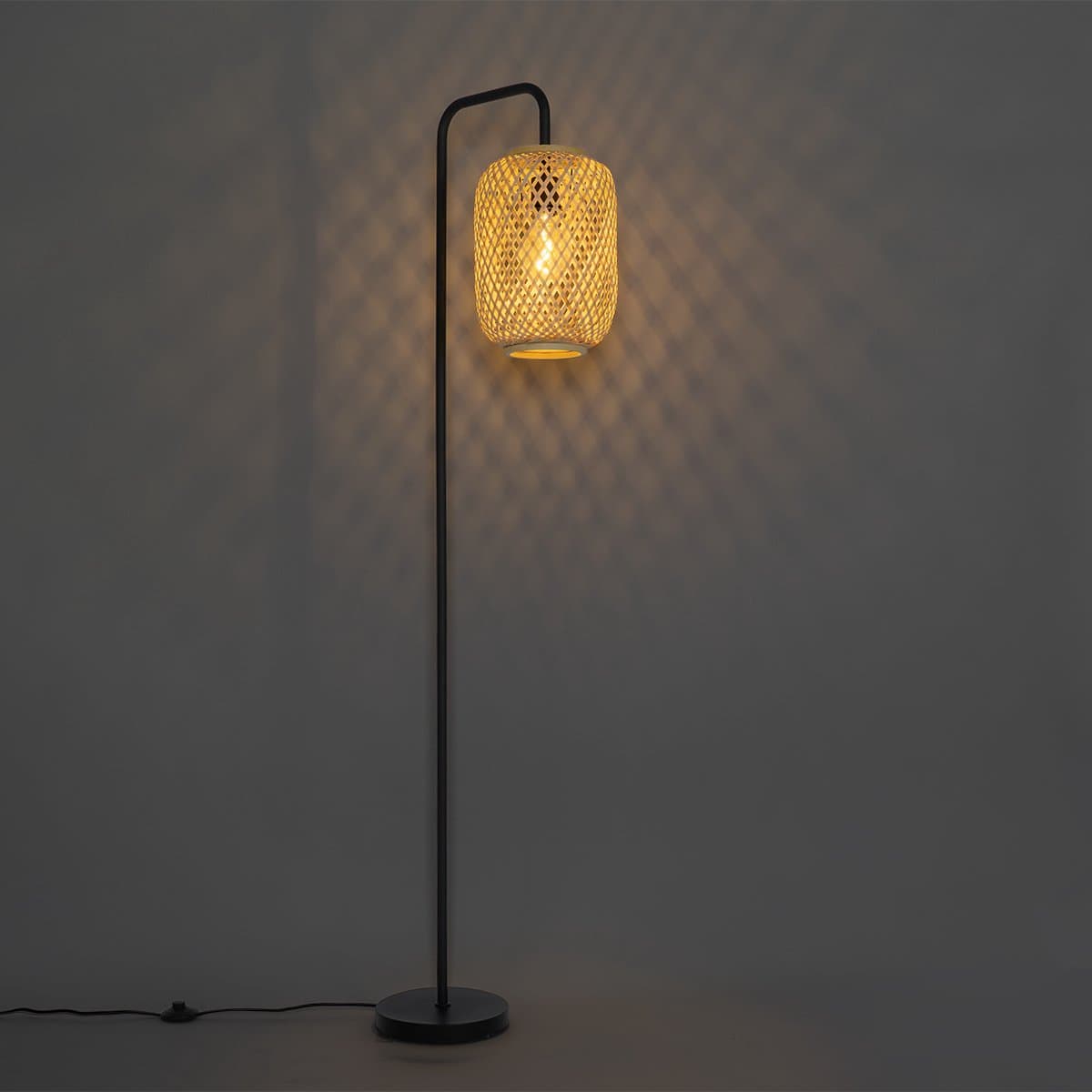 QAZQA yvonne - Oosterse Vloerlamp | Staande Lamp - 1 lichts - H 170 cm - Naturel - Woonkamer | Slaapkamer | Keuken thumbnail 2