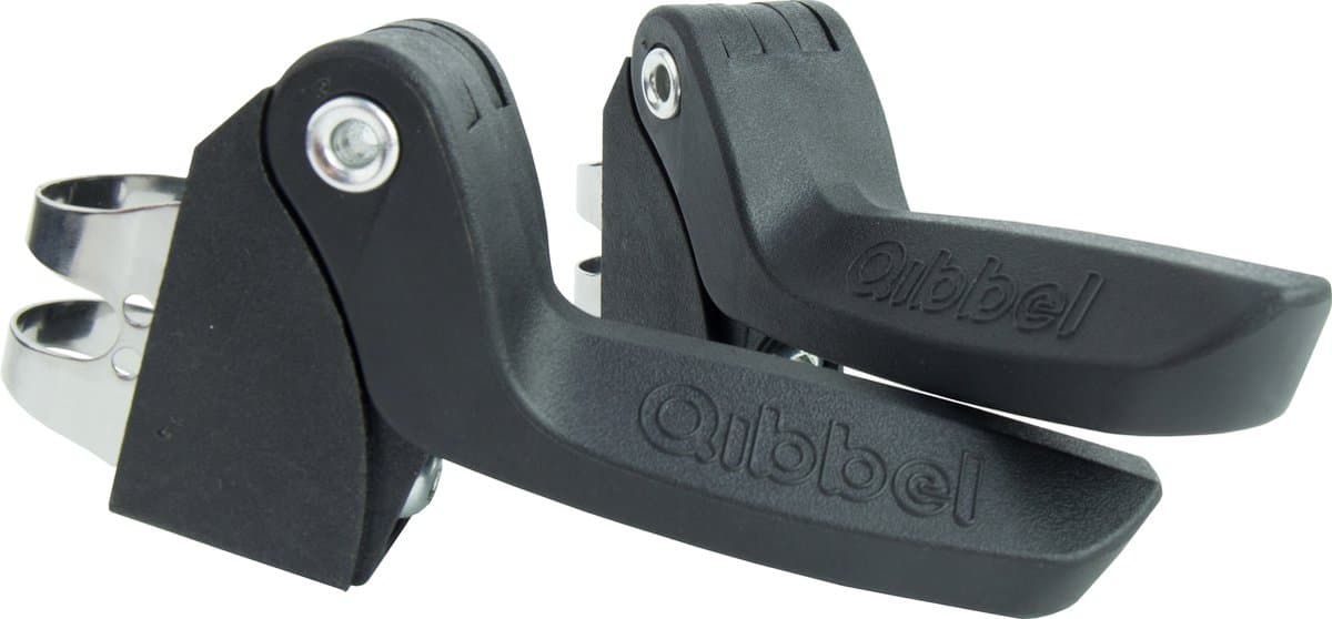 Qibbel Junior 6+ Fietsstoeltje Achter Bagagedrager bevestiging - Black/brown - inclusief voetbeschermingsplaten en voetsteunen thumbnail 6