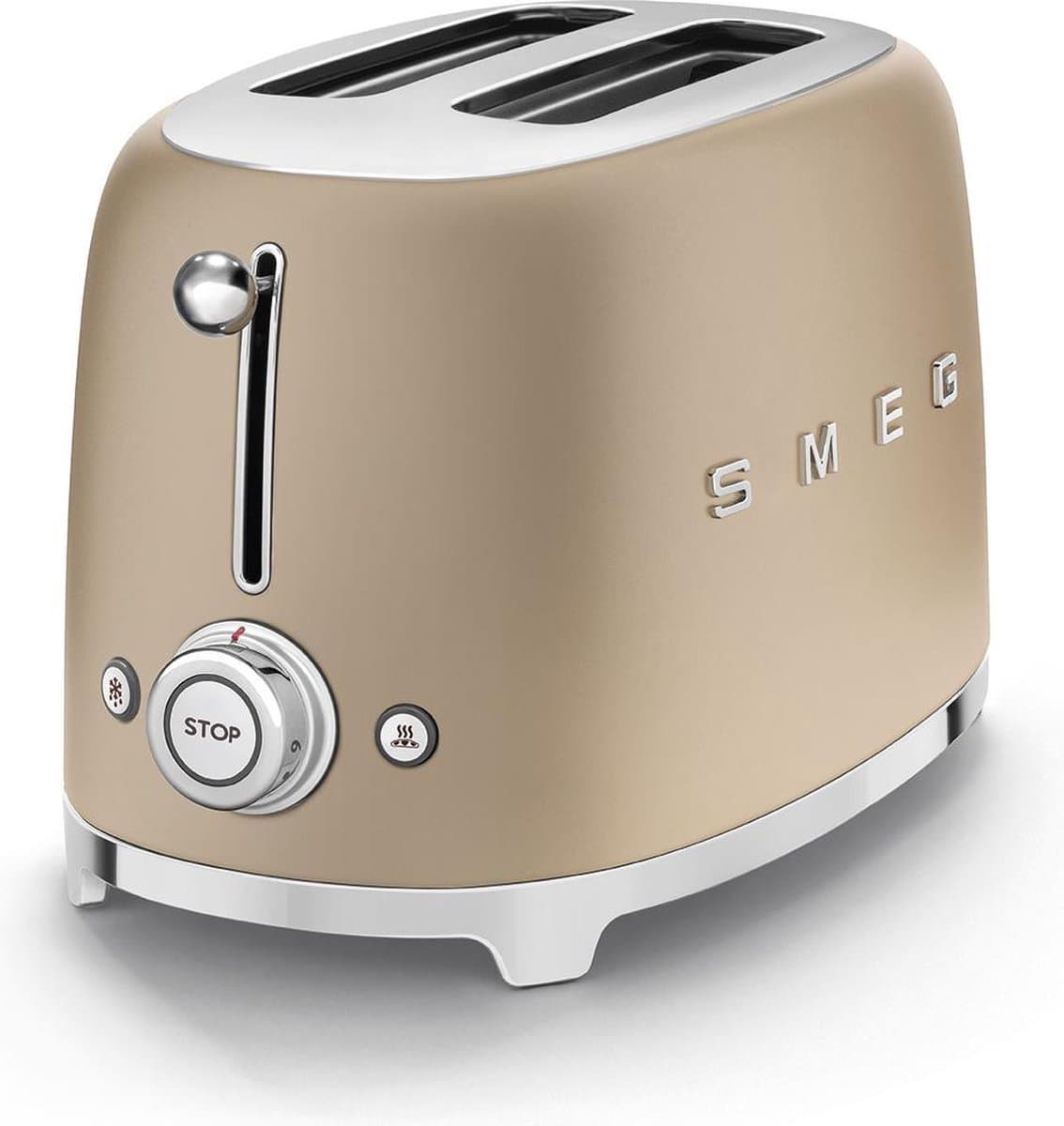SMEG TSF01CHMEU - Broodrooster - Mat Champagne - 2x2 - 950W - 6 niveaus thumbnail 2