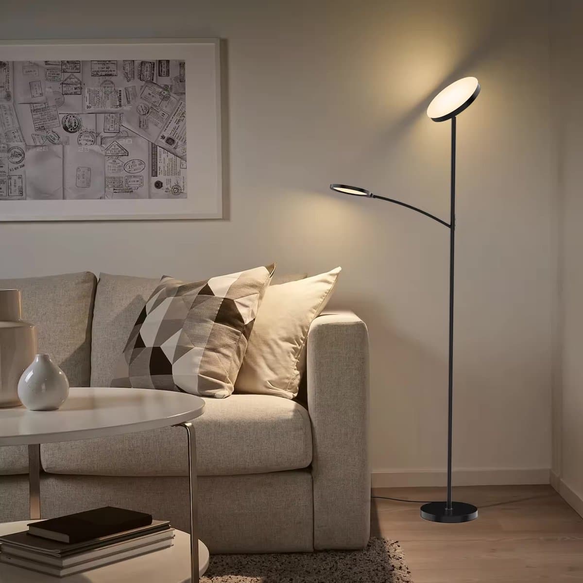 Lopoleis® LED Vloerlamp Woonkamer, slaapkamer, bureaulamp – Vloerlamp Dimbaar en Kantelbaar – Met afstandsbediening – Staande LED-lamp – Minimalistische Staande Lamp – 3000-6000K thumbnail 2