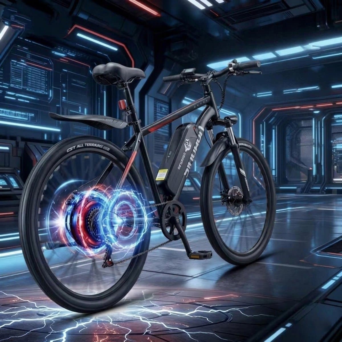 SINOHON EM200D 26'' Elektrische MTB – 250W Motor, 36V 10,4Ah Accu, 60km Bereik, 7-Speed Shimano – LED-Koplamp thumbnail 2