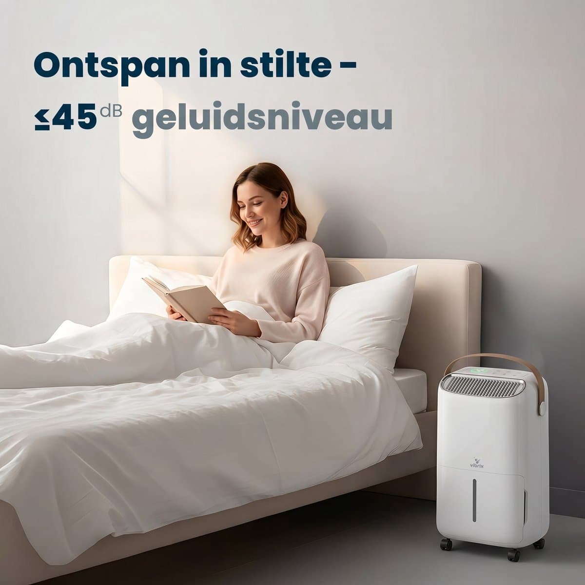 Vibrix DryFlow12 Luchtontvochtiger – 12L per dag – Wasdroogfunctie – Stil & Energiezuinig – Ontvochtiger voor Badkamer, Kelder, Zolder & Slaapkamer – Slimme Dehumidifier thumbnail 7