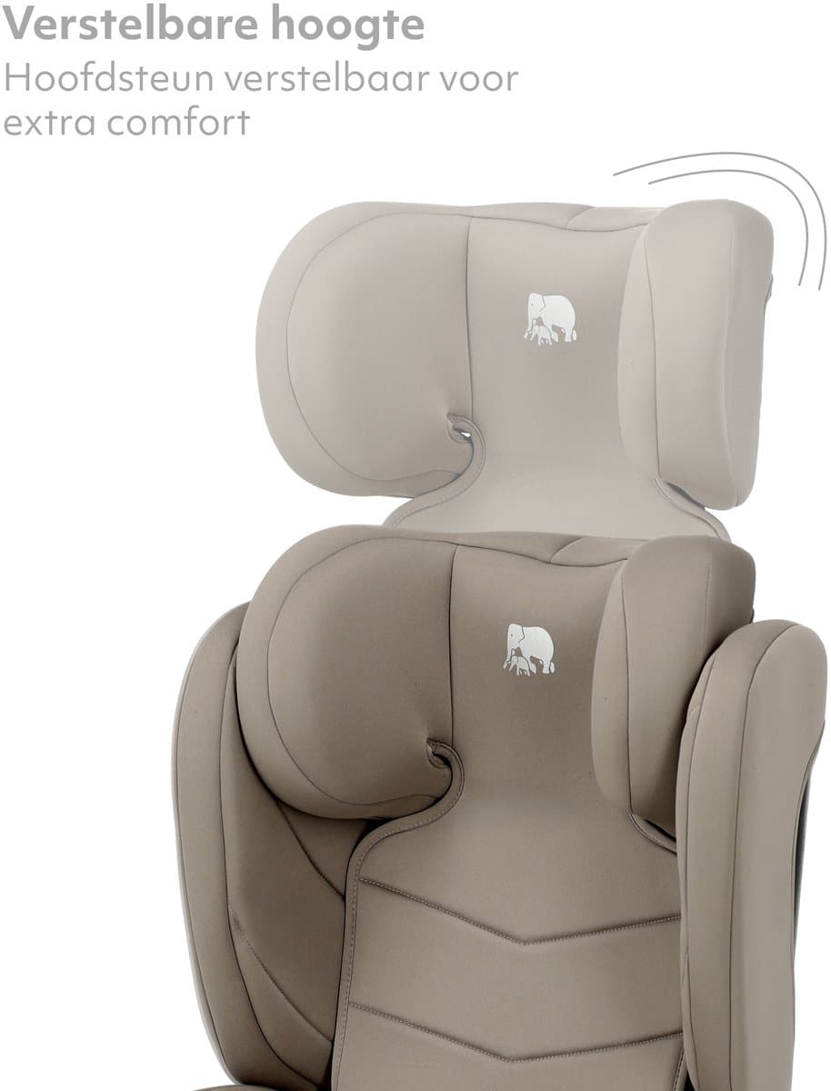 Deryan Charlie Luxe Autostoel i-Size - Isofix - 100 tot 150 cm - Truffle Nougat thumbnail 4