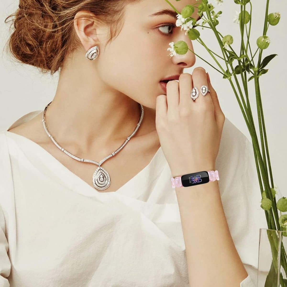 Harsband Fitbit Inspire 3 - Armband polsband - Fitness tracker - Waterdicht lichtgewicht - Roestvrijstalen gesp - Niet gespecificeerd thumbnail 3
