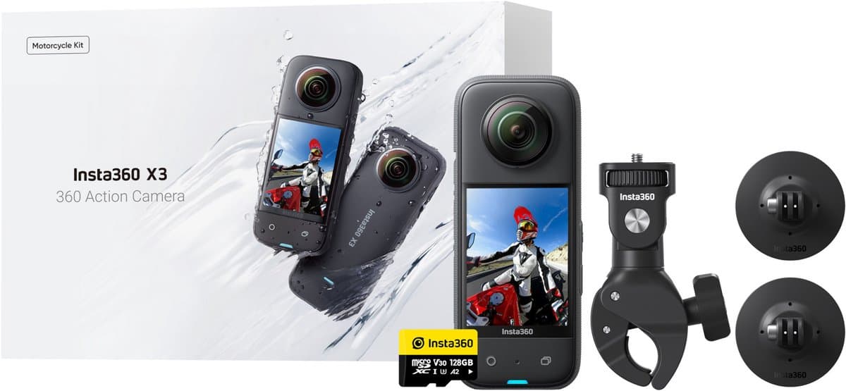 Insta360 X3 Motor Combo - 360°-camera met stuurmount