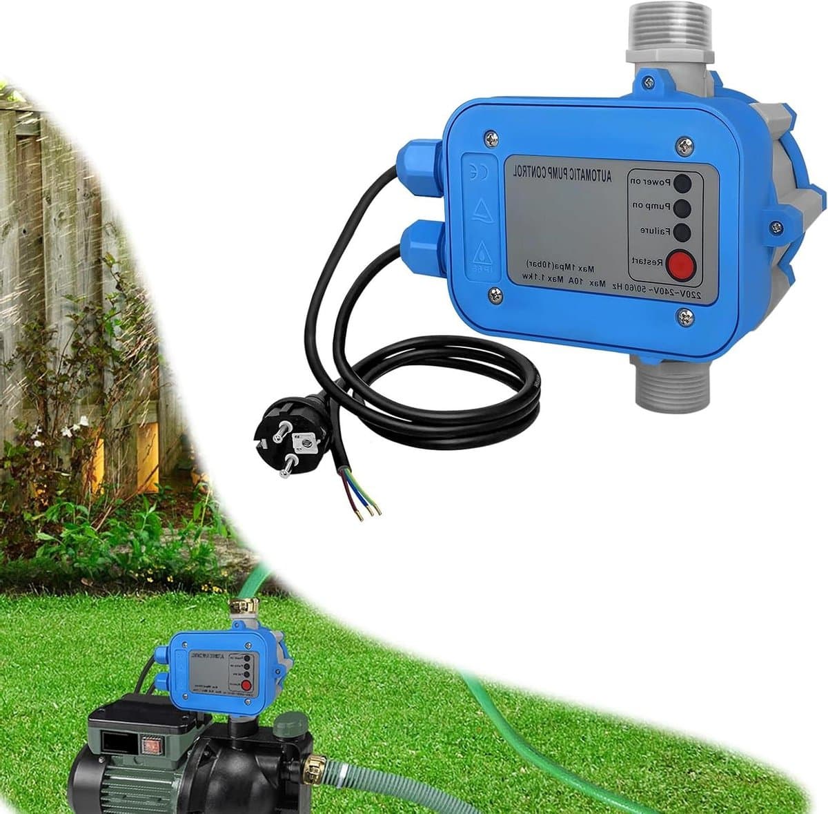 Automatische Drukschakelaar voor Waterpomp 10 bar – Pompbesturing 1,1 kW IP65 - Constante Waterdruk voor Huis & Tuin thumbnail 8