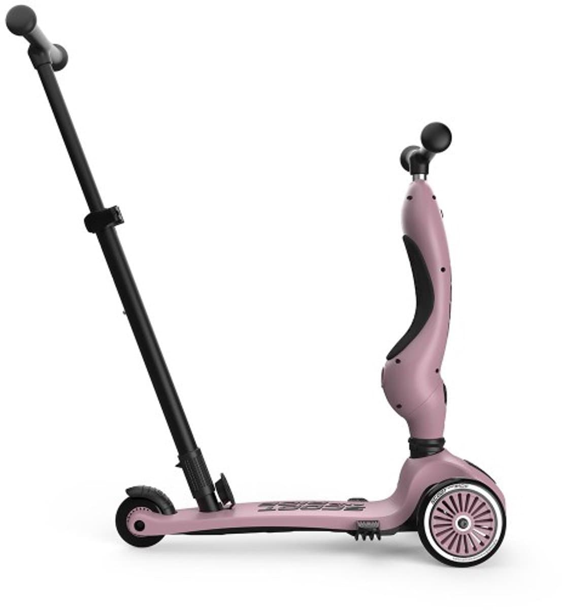 Scoot & Ride Highwaykick 1 Push & Go - 2-in-1 Kinderstep met duwstang - Step & Loopfiets 2-in-1, 3 wielen - Duwstang 3 hoogtes, afneembare voetsteunen - 1-5 jaar, max 20/50 kg - Wildberry thumbnail 4