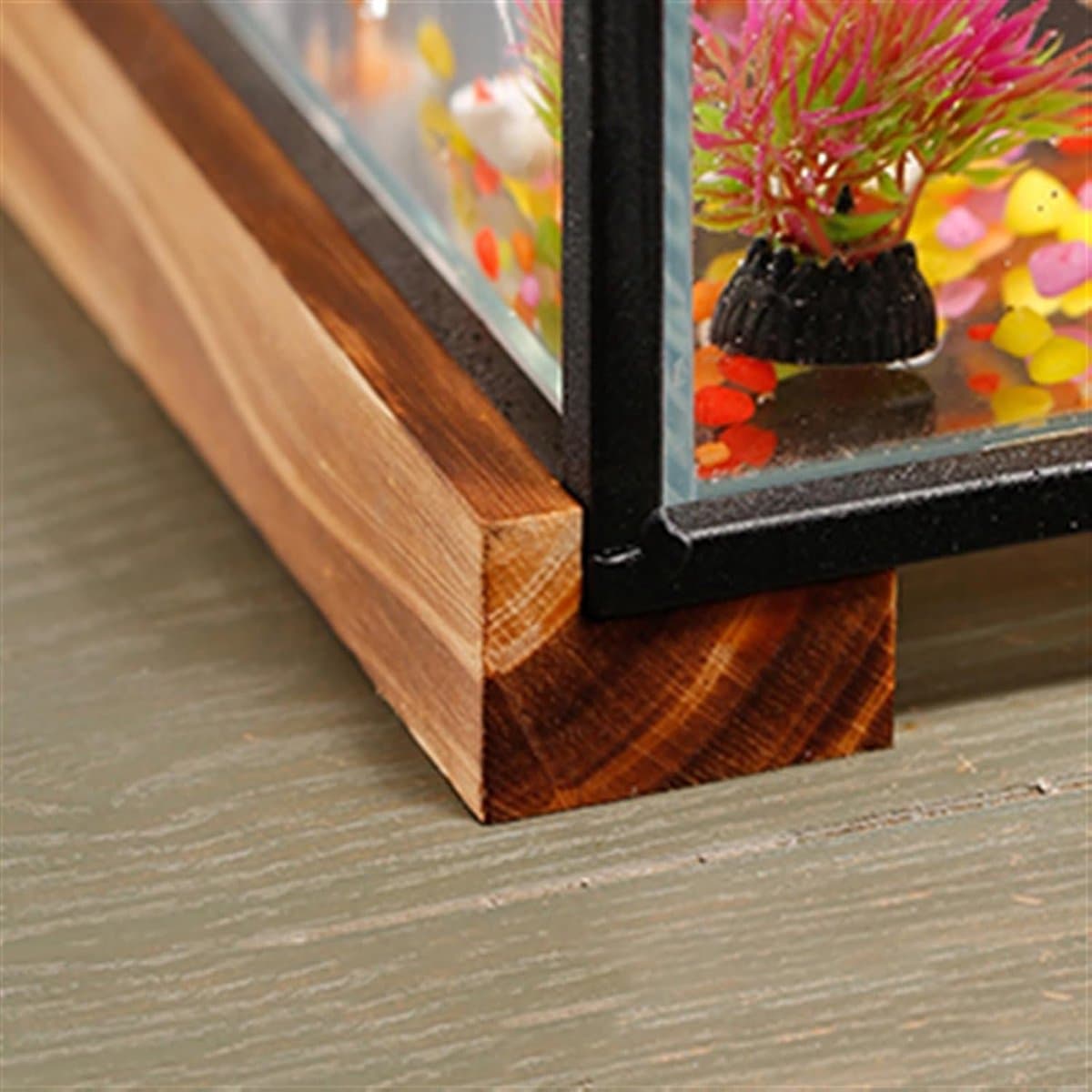 Glazen Aquarium - Vissenkom Decoratief - Huisdecoratie - Met Lichtring - 4000 ml - Transparant thumbnail 4