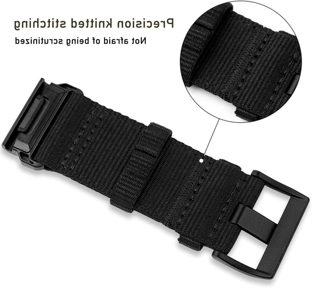 YOOSIDE Robuuste nylon horlogeband voor Garmin Fenix 7X/Fenix 6X/Fenix 5X/Enduro, quick fit, 26 mm, verstelbare geweven nylon sportpolsband met roestvrijstalen sluiting voor epix Pro 51 mm thumbnail 5