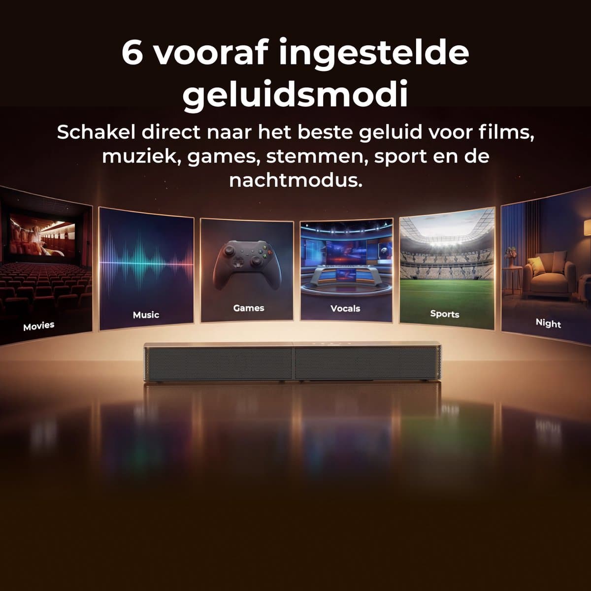 ULTIMEA Poseidon R3T 2.1-kanaals soundbar met draadloze subwoofer, app-bediening, soundbar voor Smart TV, Bluetooth 6.0, HDMI, optisch thumbnail 7
