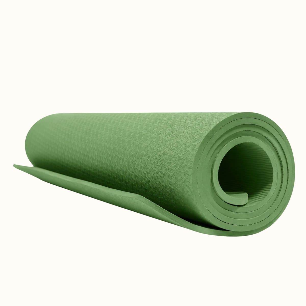 Yogamat 6 mm Antislip TPE – Fitnessmat & Pilates Mat – Groen – 183 x 61 cm thumbnail 5