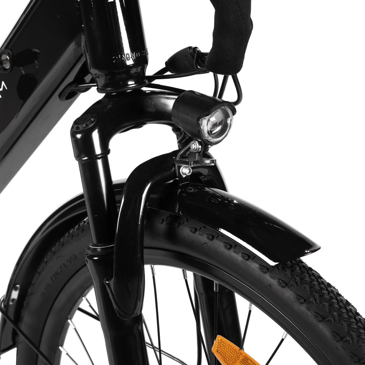 HILAND Rhythm elektrische stadsfiets - 26 inch - 250W motor - 50km actieradius - 36V 7.8Ah accu - Shimano 7-versnellingen - Unisex - Zwart thumbnail 7