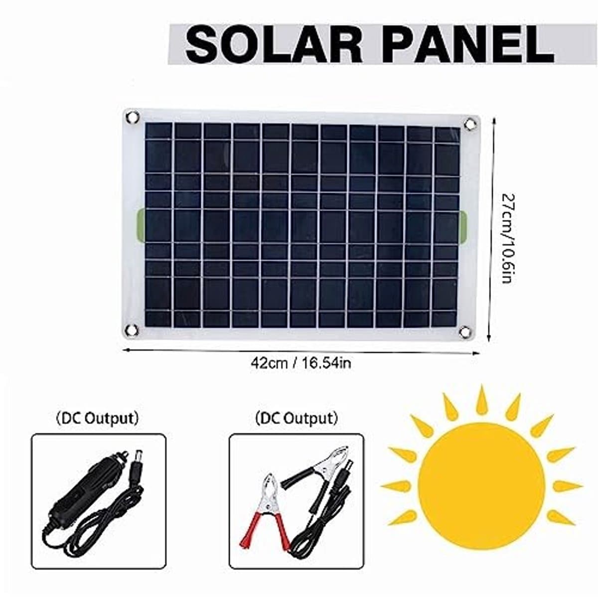 Dailygoody - Solar Waterpomp Kit - Hoge Efficiëntie - 50W Vermogen - Groen - Voor Tuinen en Vissen Tanks - Duurzaam en Milieuvriendelijk - Geschikt vo thumbnail 3