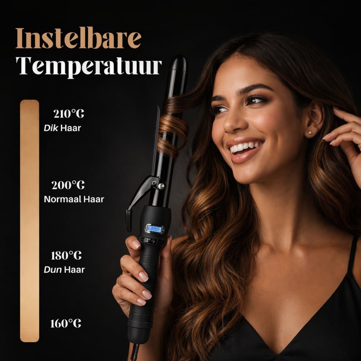 Vaive Krultang met Klem - 32MM - Krultangen - Haarkruller - Hair Curler - Curling Iron thumbnail 4
