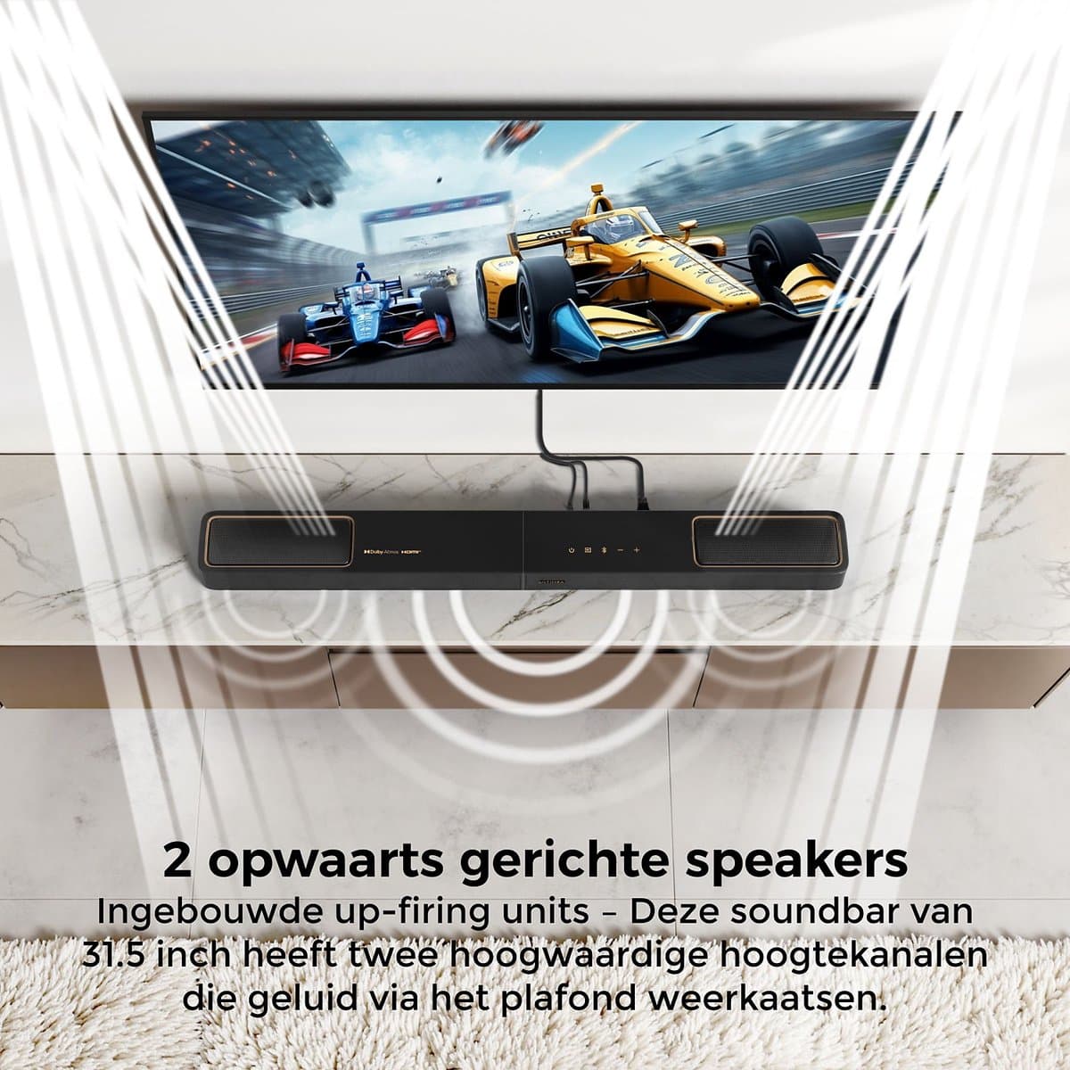 ULTIMEA 5.1.2 Soundbar met Dolby Atmos, 6,5" Subwoofer, App-bediening, Soundbar voor tv, Skywave F40 Boom thumbnail 8