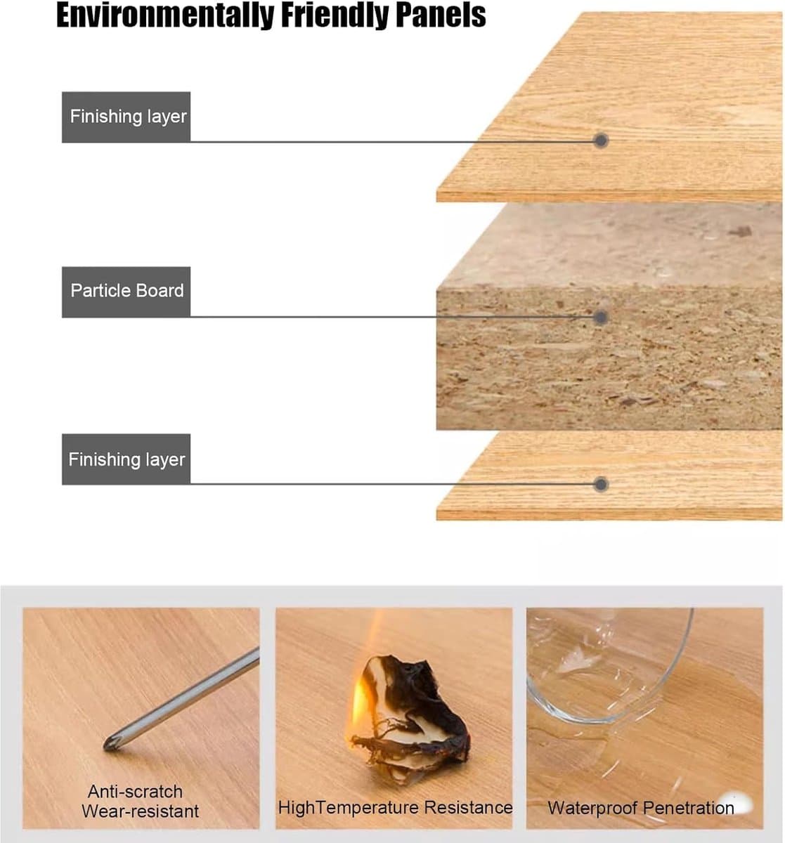 Opklapbaar Bureau - Sta-bureau Werktafel - Thuiswerken - Ergonomisch Zitten-Staan - 100 cm - Naturel thumbnail 5
