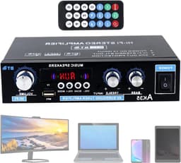 Productfoto van Hifi Versterker Thuis - Mini Stereo Receiver - Muziek En Films - Draadloze Multimode Speler