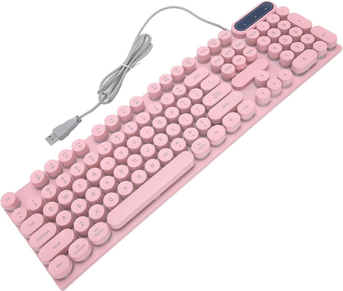 104 Toetsen Gaming Toetsenbord Bedraad Compact Multimediatoetsen Ergonomisch Desktoplaptop (PINK) . thumbnail 8
