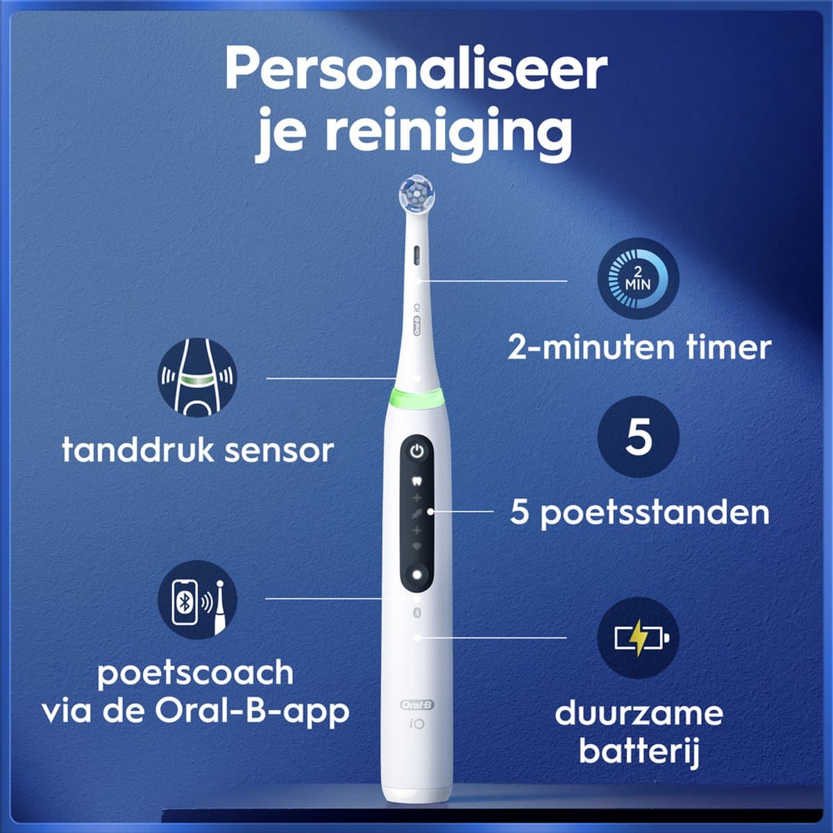 Oral-B iO 5N Elektrische Tandenborstel - Wit thumbnail 3
