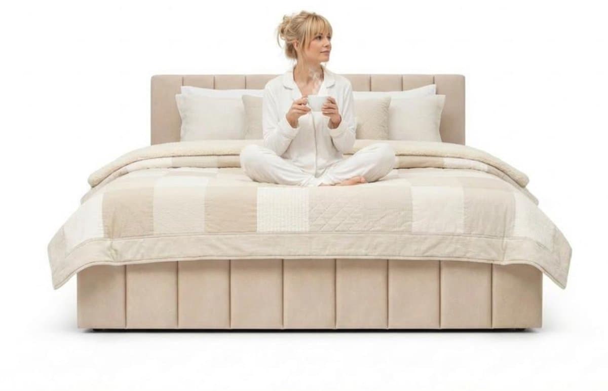 Boxspringbed 01 BIS – Stijlvol & Comfortabel – Met Bonellvering, Topmatras en Opbergruimte – 180x200 Zwart (Manila 18) thumbnail 8