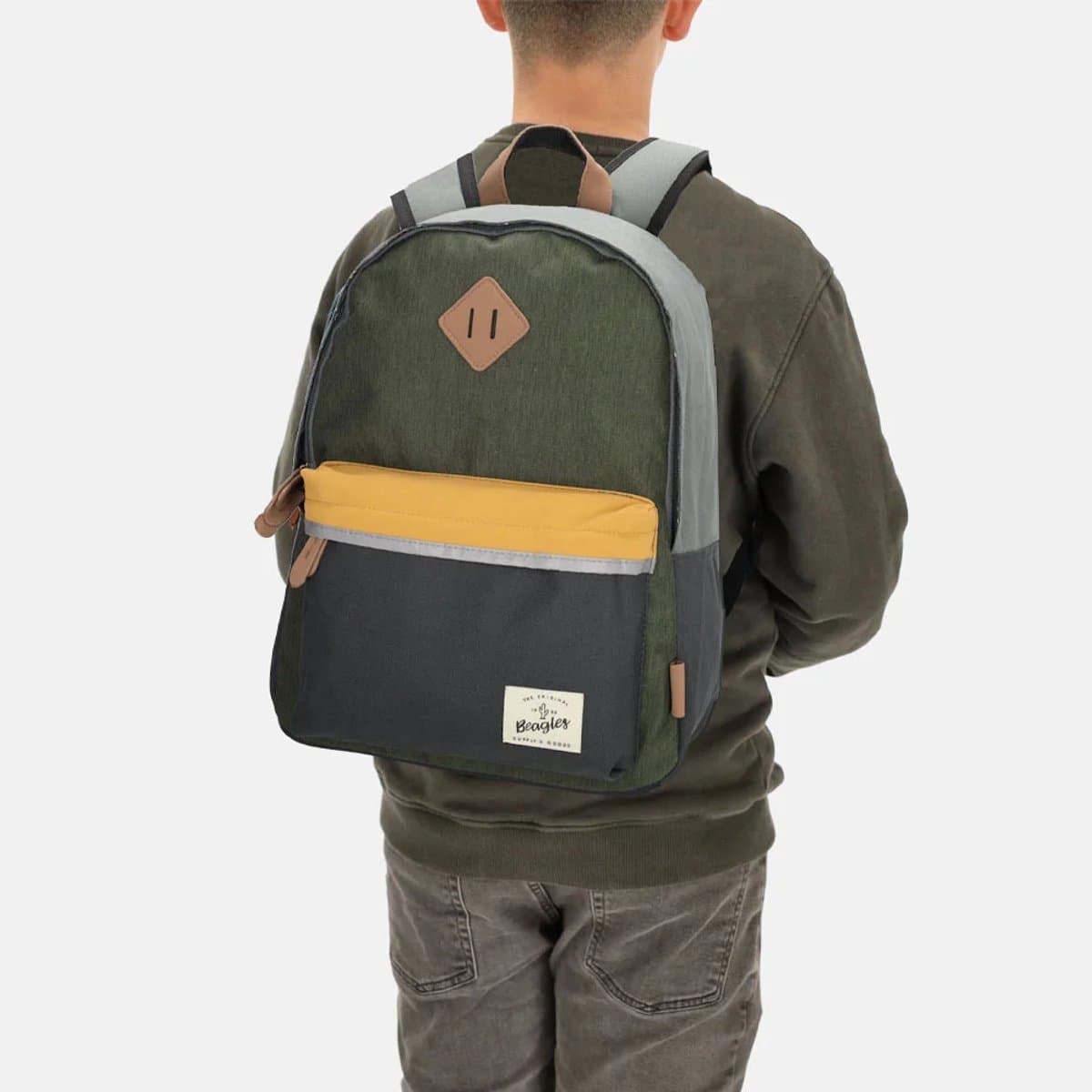 Beagles Originals Mulit Color Rugzak - School Tas - Rugtas - Kinderrugzak - 6-10 Jaar - Tablet Vak - Chromebook Vak - Grijs thumbnail 8