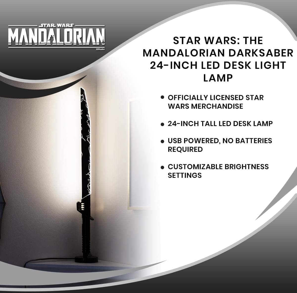 UKONIC - Star Wars The Mandalorian - Dark Saber Bureaulamp LED - 61cm thumbnail 8