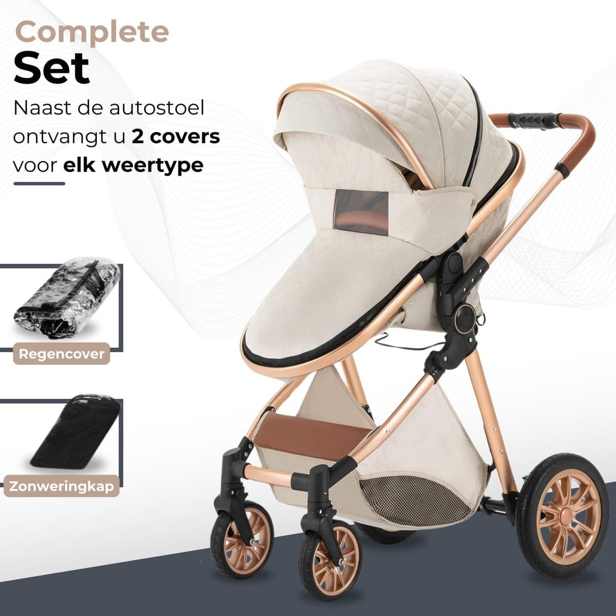 Lunola Nova 3-in-1 Kinderwagen met Autostoel 0-20kg thumbnail 7