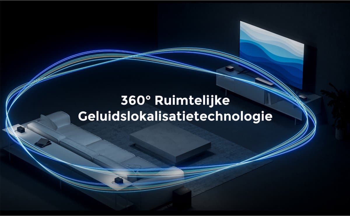 ULTIMEA Poseidon D80 Boom 7.1 Dolby Atmos soundbar met draadloze subwoofer en 4 surround speakers thumbnail 4