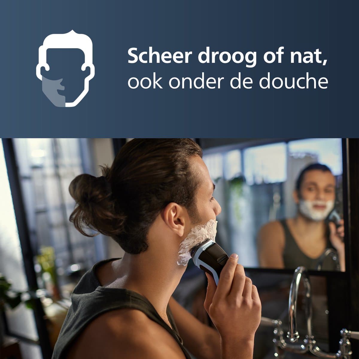 Philips Shaver 3000X Series X3003/00 - Elektrisch scheerapparaat – met trimmer – mannen - Blauw thumbnail 3