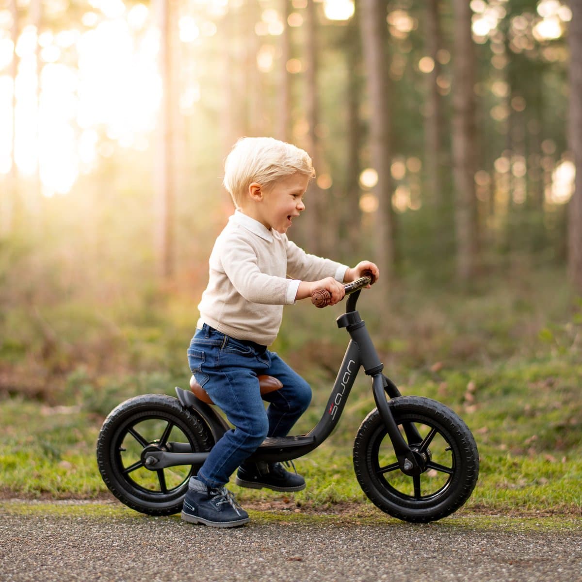 Sajan Loopfiets - Balance Bike - Jongens en Meisjes - Loopfiets 2 Jaar - Buitenspeelgoed - Mat-Oker thumbnail 3