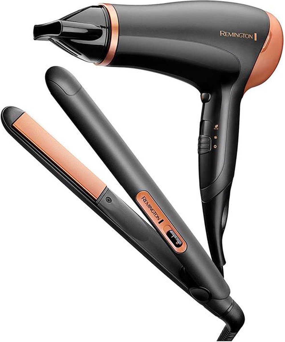 REMINGTON D3012GP Geschenkdoos - 2000 W Ionische föhn en keramische zwevende stijltangen thumbnail 2