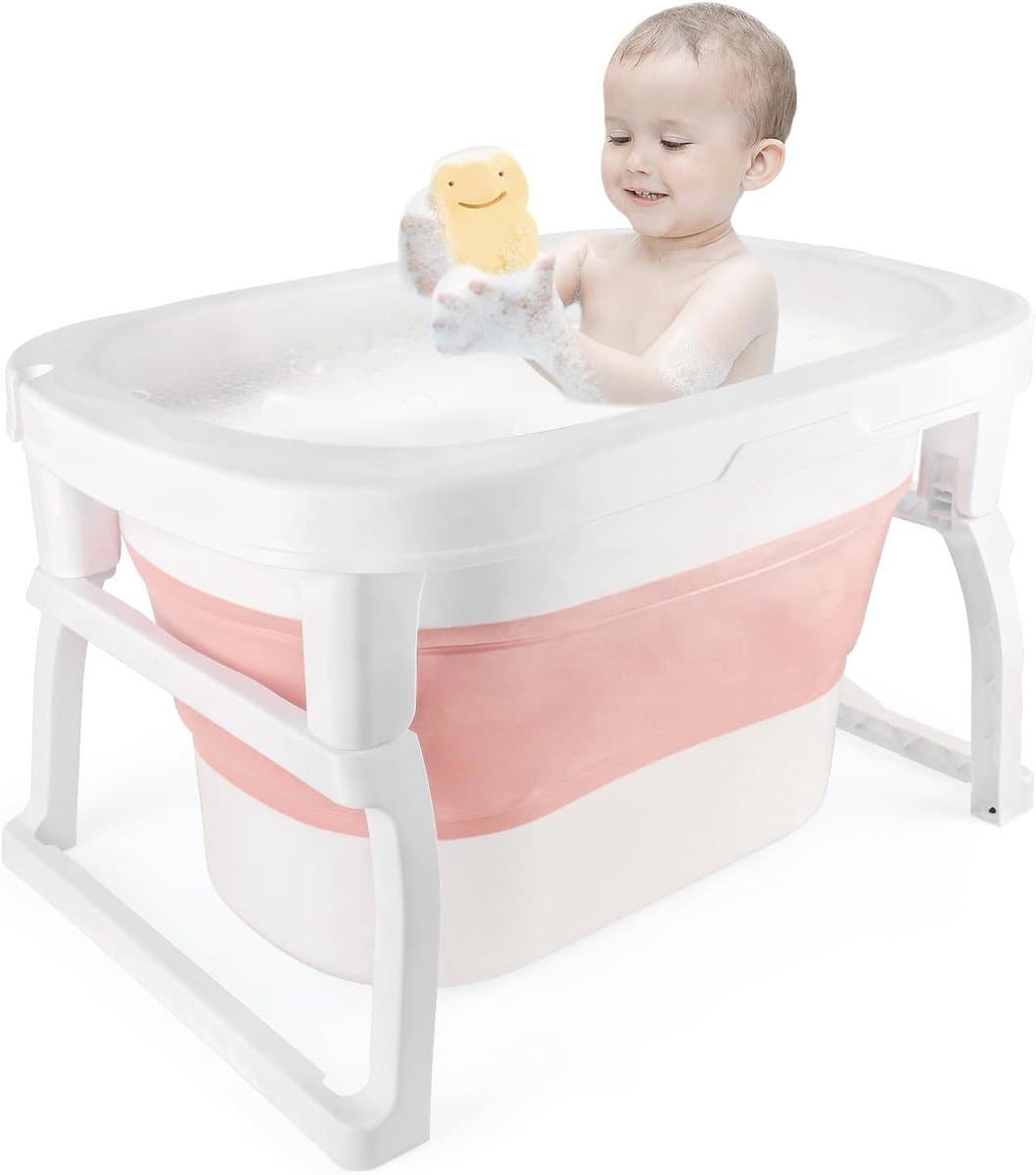 3-in-1 Opvouwbare Babybadkuip met Temperatuurmeting - Voor Baby's van 0-6 Jaar