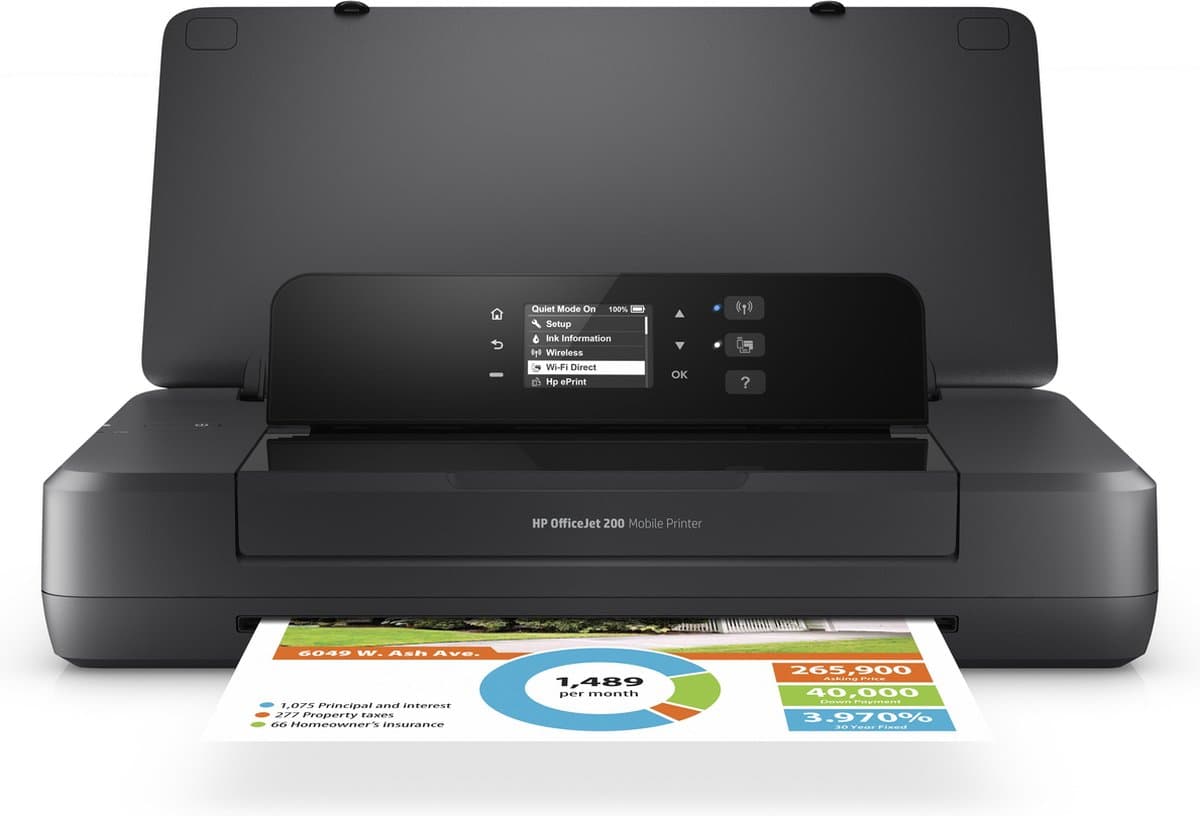 HP Officejet 200 - Draagbare Printer - Zwart - afbeelding 1