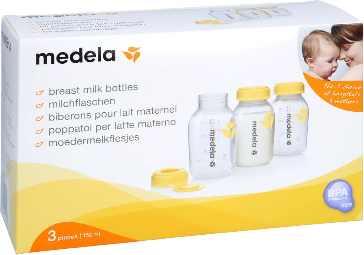 Medela Moedermelk Bewaarflesjes – BPA‑vrij – 150 ml – Set van 3x 150 ml thumbnail 7