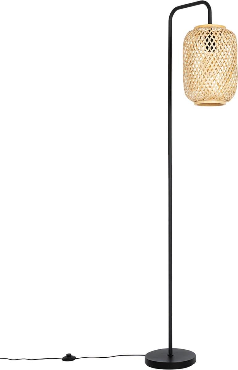 QAZQA yvonne - Oosterse Vloerlamp | Staande Lamp - 1 lichts - H 170 cm - Naturel - Woonkamer | Slaapkamer | Keuken thumbnail 3