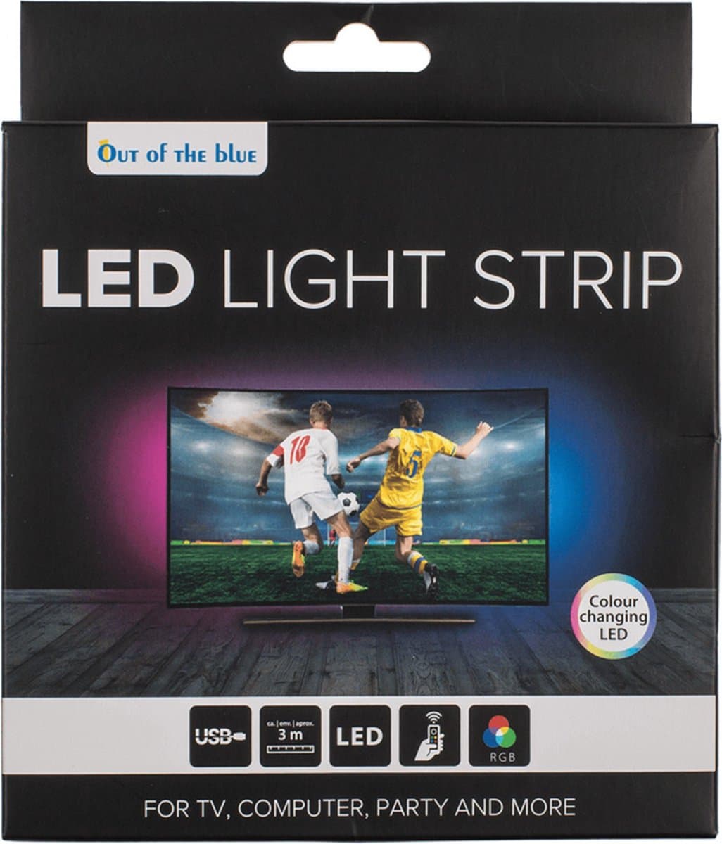 2x led strip verlichting - gekleurd - 3 m - usb - zelfklevend - met afstandsbediening - lichtstrip - led-strip - lichtsnoer thumbnail 5