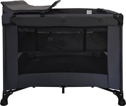 Productfoto van Novi Baby Liv Air+ Dark Campingbed/box - Grijs/Zwart Mesh
