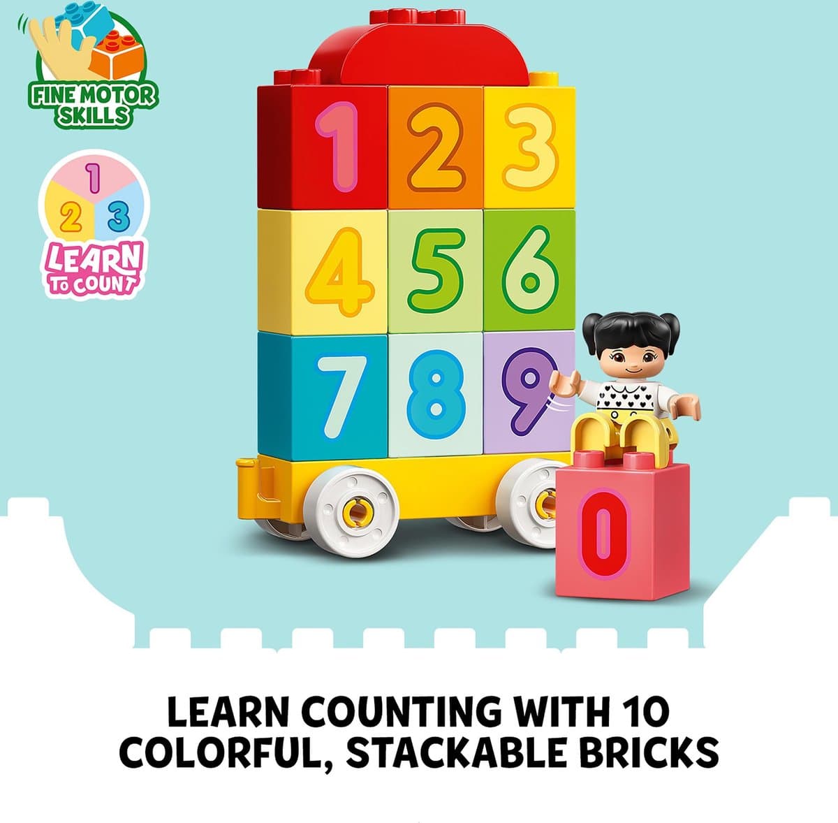 LEGO DUPLO Getallentrein: leren tellen met 10 cijferstenen thumbnail 4