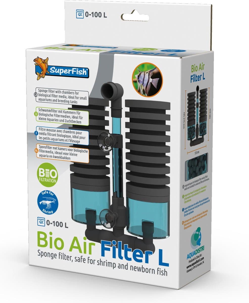 Superfish Bio Air Filter L - Intern aquariumfilter voor kleine bakken