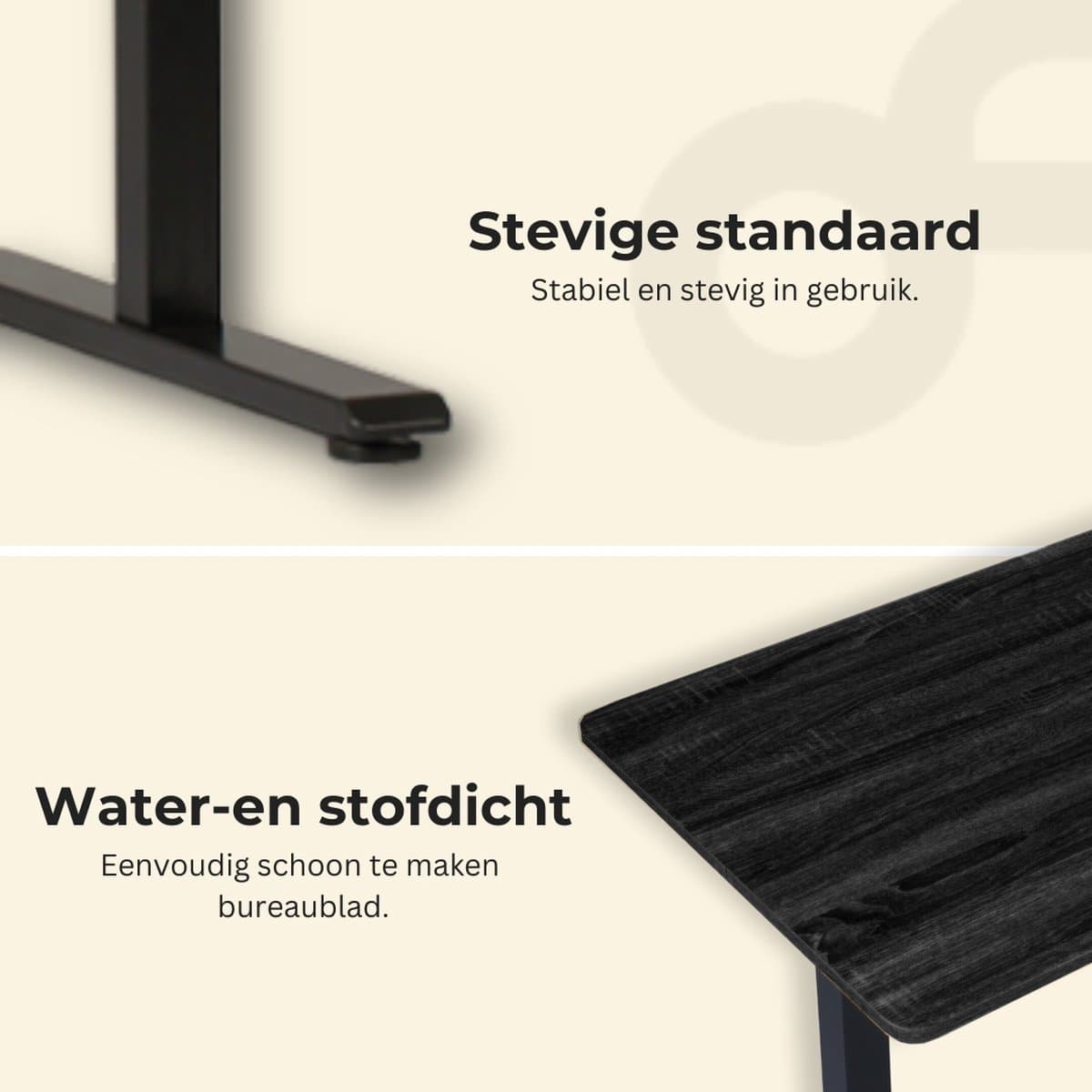 OfficeSense OS50 Zit Sta Bureau Elektrisch 120 x 60 CM - Verstelbaar in hoogte - Zwart Eiken Blad thumbnail 5