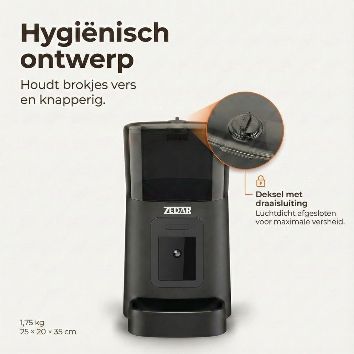 Automatische Kattenbak - Zelfreinigende Kattenbak - Met kattenbakmat, 3 rollen opvangzakjes en Zedar A900 voerautomaat thumbnail 8