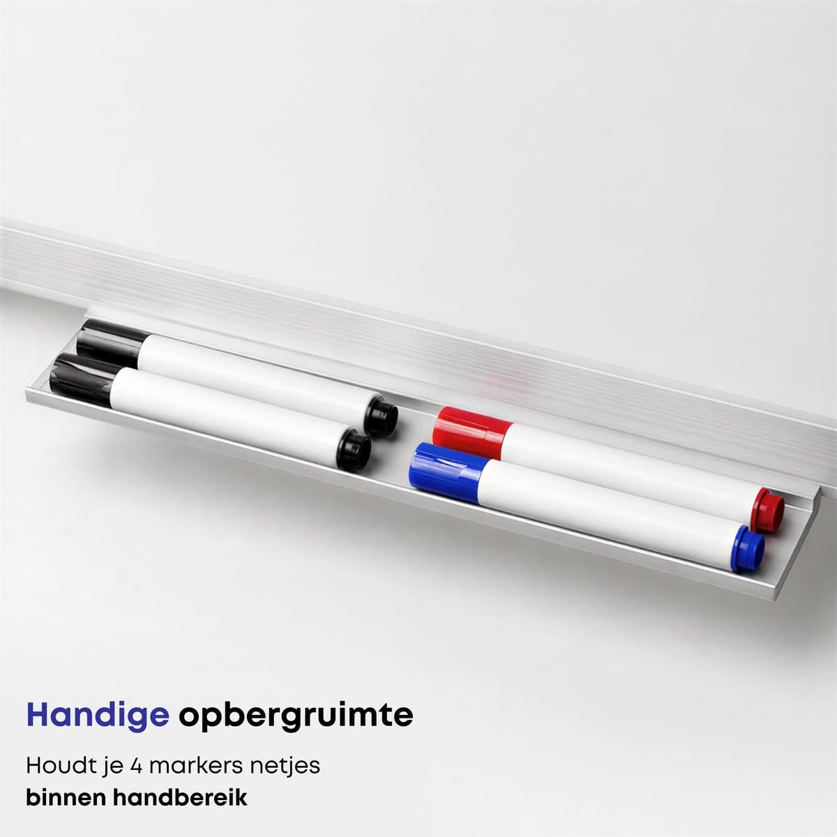 ACAZA Whiteboard - Magnetisch - 70 x 100 cm - Magneetbord - Weekplanner - Inclusief 8 Magneten, 4 Stiften, Wisser en Pennenbakje - Whiteboard Stiften - Weekplanner Whiteboard - Maandplanner - Magneten Whiteboard - Memobord thumbnail 6
