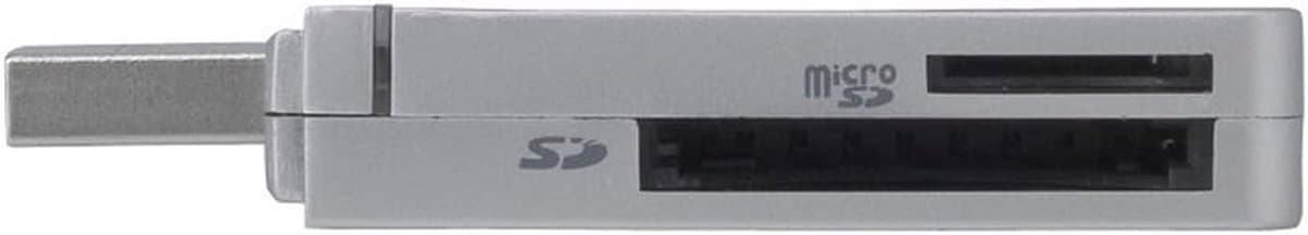 Kaartlezer USB 3.0 - Geheugenkaartlezer Externe - Snelle Data Overdracht - Ondersteunt Meerdere Kaarten - 78 g - Zilver thumbnail 2