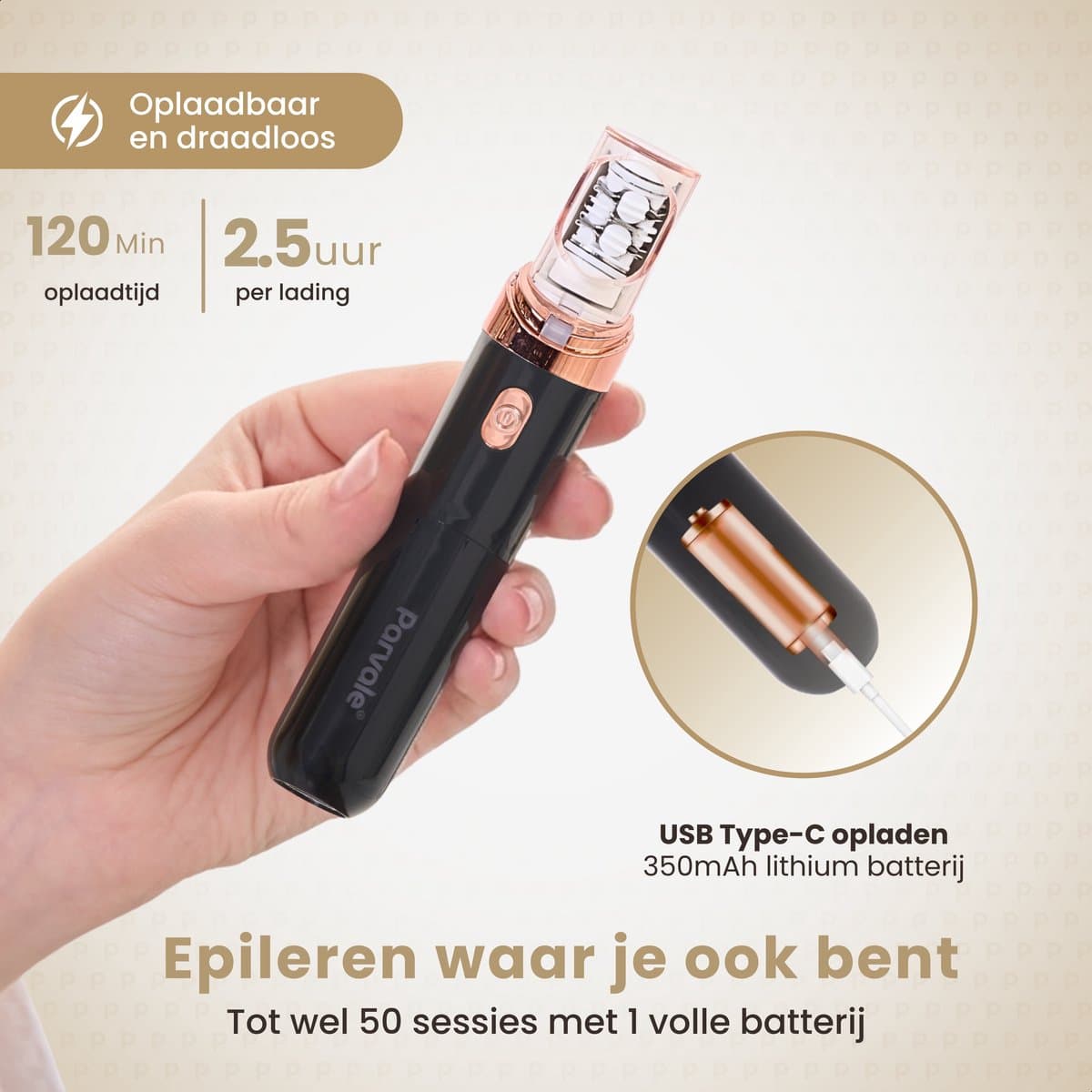 Parvale® 3 in 1 Epilator SilkPro - Epileerapparaat Dames - Epilator - Gezichtsepilator Vrouw - Gezichtsontharing Dames - Epilator Gezicht - Epilator Dames - Gezichtsepilator dames thumbnail 6