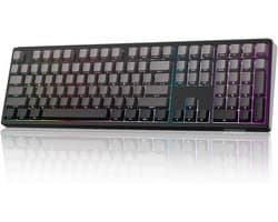 EPOMAKER TH108 - Full Size Mechanisch Toetsenbord - 100% Layout - Tri-Mode Draadloos - 8000mAh Batterij - Gasket Mount - Hot-Swap - RGB Backlight - PBT Keycaps - Grijs