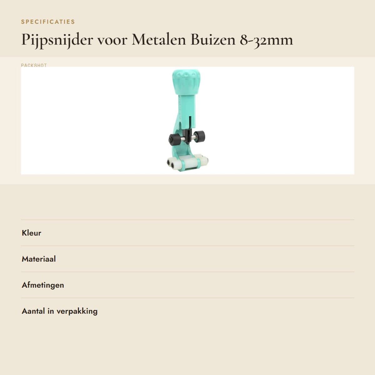 Dailygoods- Pijpsnijder Gelegeerd Staal - Loodgietersreparatie - Roestvrij Staal - Buizen Snijden 8-32mm - Handgereedschap - Compact 137mm - Buizensnijder thumbnail 4