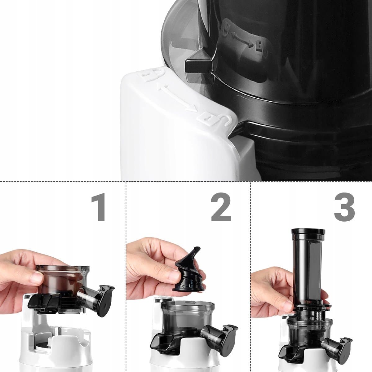 Ventray Essential Ginnie Juicer - compacte slowjuicer - wit thumbnail 3
